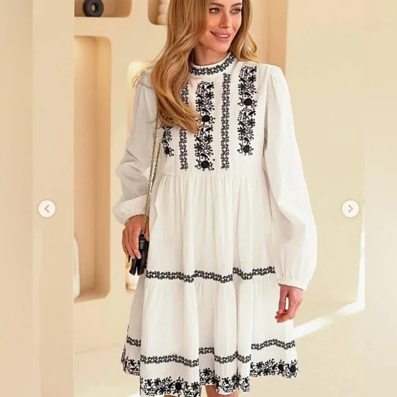 NWT $595 Ulla Johnson Ceres Embellished Floral Dress - Picture 4 of 10